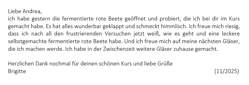 Erfahrungsbericht Fermentieren von Brigitte November 2025