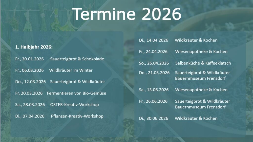 Termine 2026 NEU Einfachwildkräuter