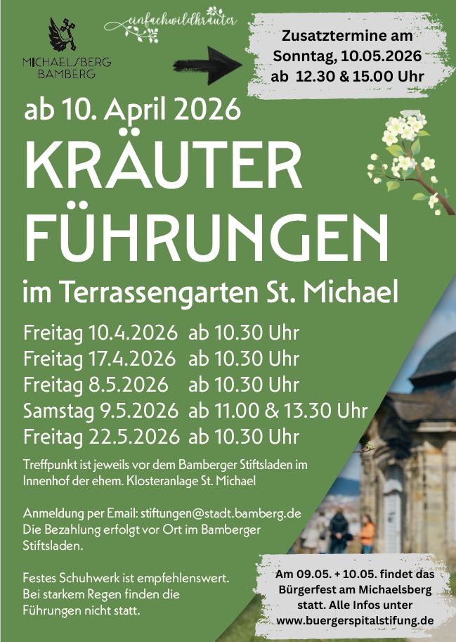 Termine Kräuterführungen am Michaelsberg Bamberg